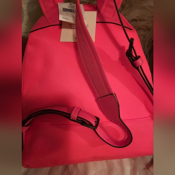 Neon Pink Kate Spade Backpack *large mini style* - Picture 5 of 8